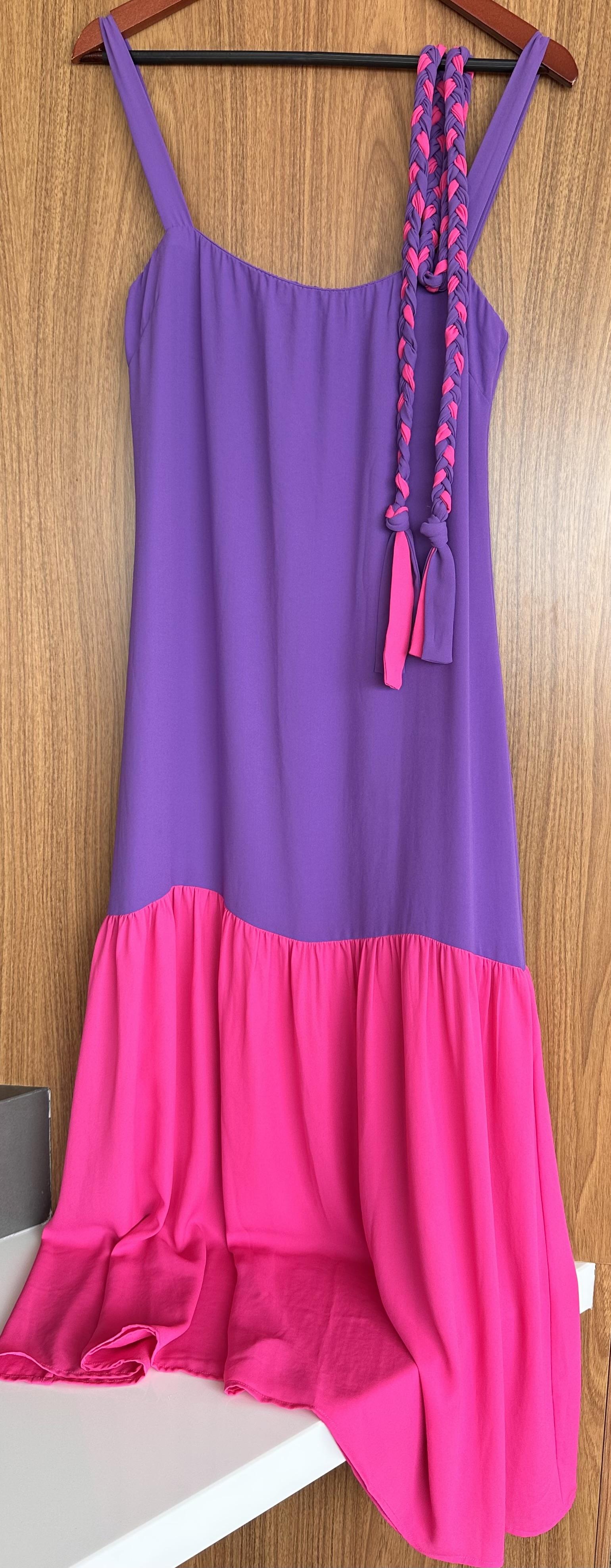 Vestido Rosa e Roxo