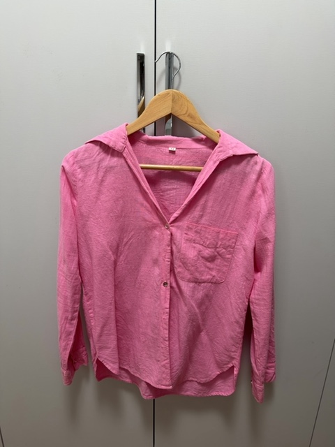 Camisa rosa manga longa